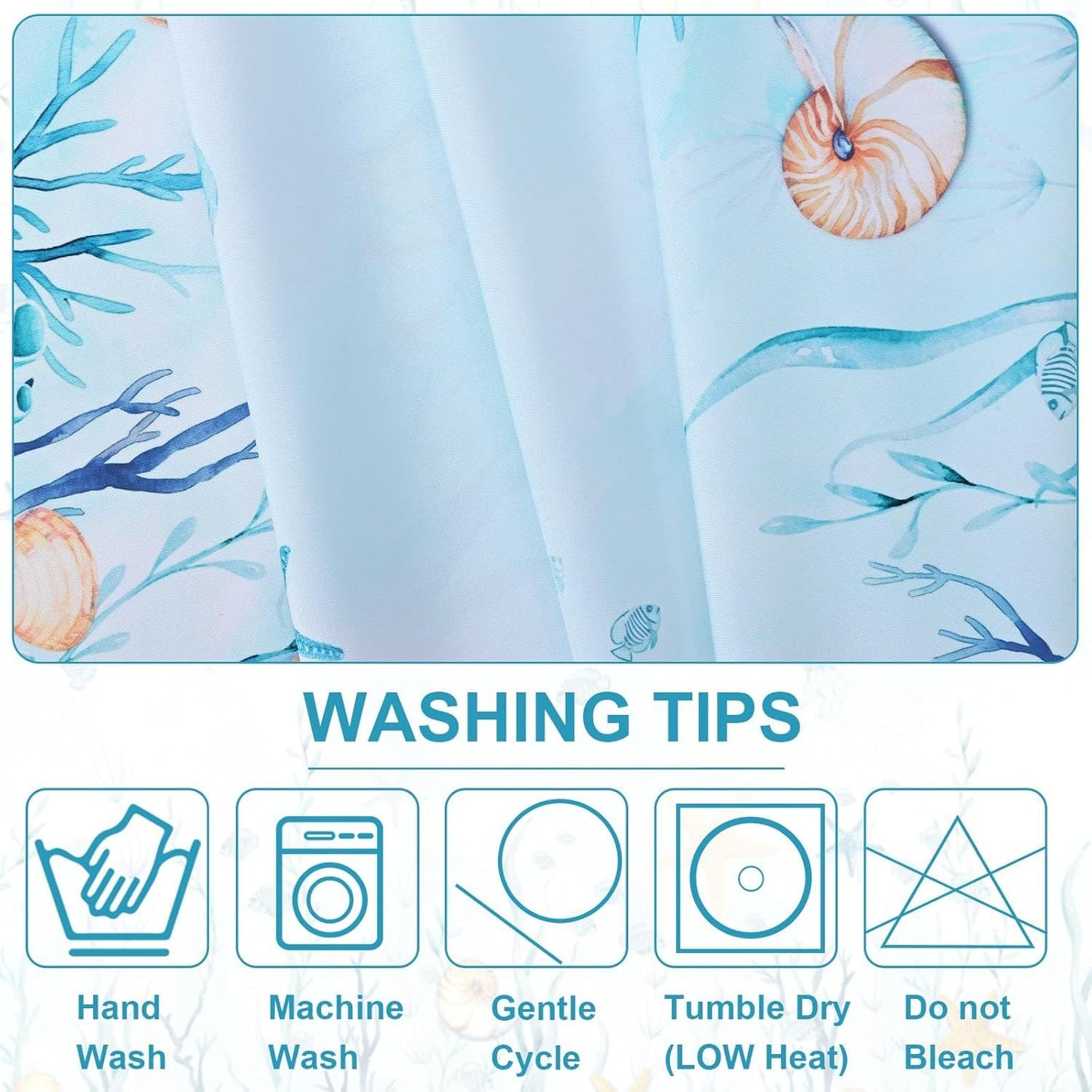 Ocean Nautical Coral Starfish Seashell Tablecloth Table Decor Waterproof Farmhouse Kitchen Dining Table Cloth Party Decoraitons