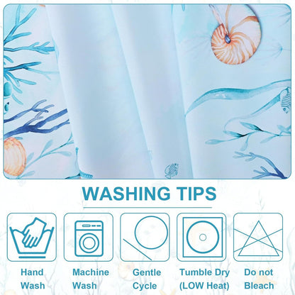 Ocean Nautical Coral Starfish Seashell Tablecloth Table Decor Waterproof Farmhouse Kitchen Dining Table Cloth Party Decoraitons