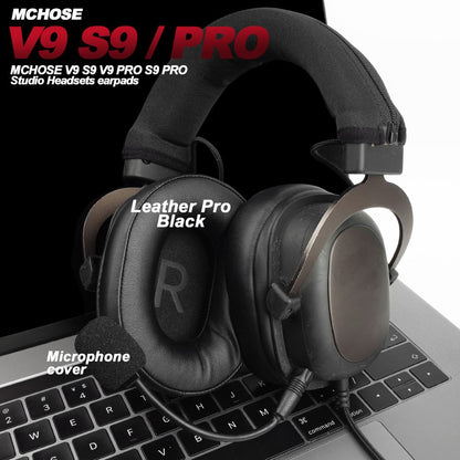 Replacement Foam Ear Pads for MCHOSE V9 S9 PRO,V9 PRO S9 PRO mchose x9 Headphones  memory foam Earpads Protein Leather