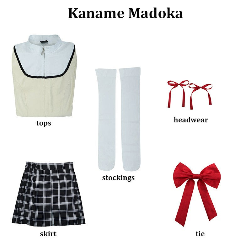 Kaname Madoka Akemi Homura Miki Sayaka Sakura Kyouko Tomoe Mami Cosplay Puella Magi Madoka Magica Costume School Uniforms Outfit