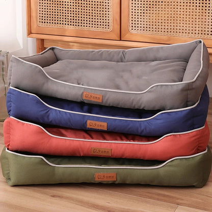 Cama de Cachorro Quadrada Quatro Estações para Colchão de Cachorro Grande, Cama para Gato Resistente à Mordida, Cama de Cachorro Macia e Espessada, Sofá Impermeável Casa para Pets