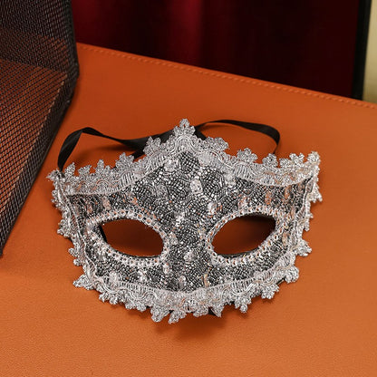 High-End Makeup Ball Mask, Half-Face Party Costume Accessory, Unisex Design for Birthdays & Festivals, Perfect for Men & Women