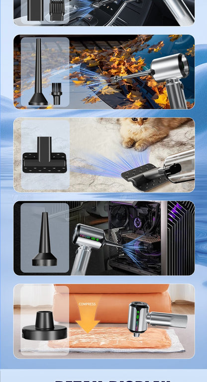 CENRR New Battery Level Display Car Vacuum Cleaner 7500mAh Home Man Christmas Gift Powerful Portable HandHeld Car Cleaner