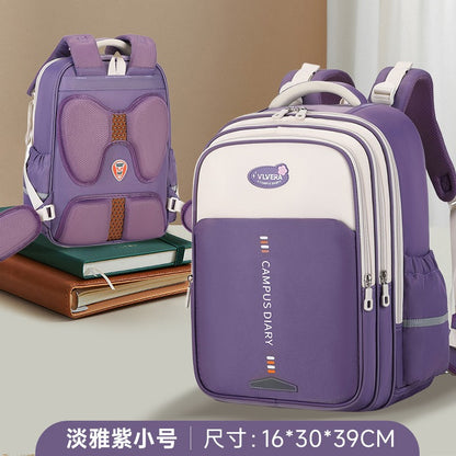Mochila escolar estilo casual simples coreano para meninas, mochila para crianças do ensino fundamental e médio, bolsa para idades de 6 a 12 anos