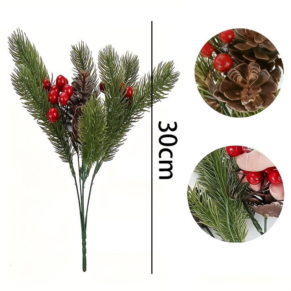 Artificial Flowers Maintenance-Free Christmas Bouquet Red Berry Decoration Festive Holiday Artificial Flowers For Festive Home