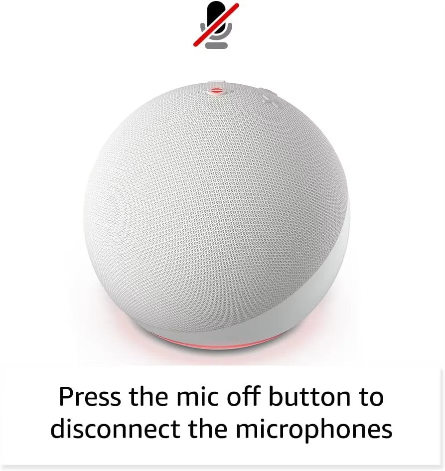 Alaxe Mini Alto-falante Bluetooth Echo Dot 5ª Geração Exterior Sem Fio Bluetooth Mini Alto-falante RGB Subwoofer Esférico para Casa
