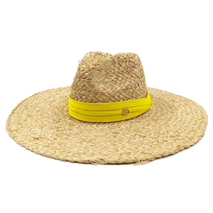 2024 Summer Straw Hat Beach Hat Women's Seaside Sun Hat Vacation Bow Ribbon Flat Top Big Brim Straw Hat praia ??