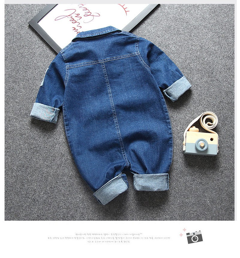 Macacões de Bebê IENENS Roupinhas de Recém-nascidos Macacão Jeans Peça Única 0-18 Meses Menino Menina Roupas Macias Roupas Infantis