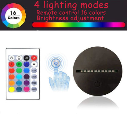 Anime Naruto Uzumaki LED Night Light Toys Akatsuki Kakashi Hatake Kid Bedroom Nightlight Itachi Uchiha 3D 7/16 colors Lamp Decor