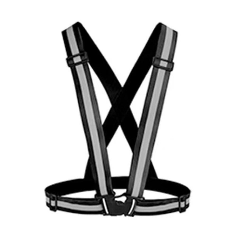 High Visibility Reflective Vest Reflective Straps Night Running Cycling Clothing Vest Adjustable Safety Vest Riding Equipment