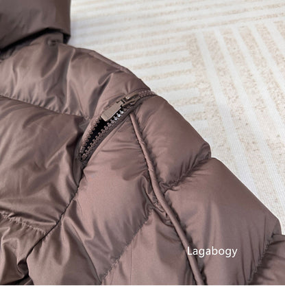Lagabogy 2025 Winter Puffer Jacket Women Short 90% White Duck Down Coat Female Streetwear Warm Parkas Removable Sleeves Outwear