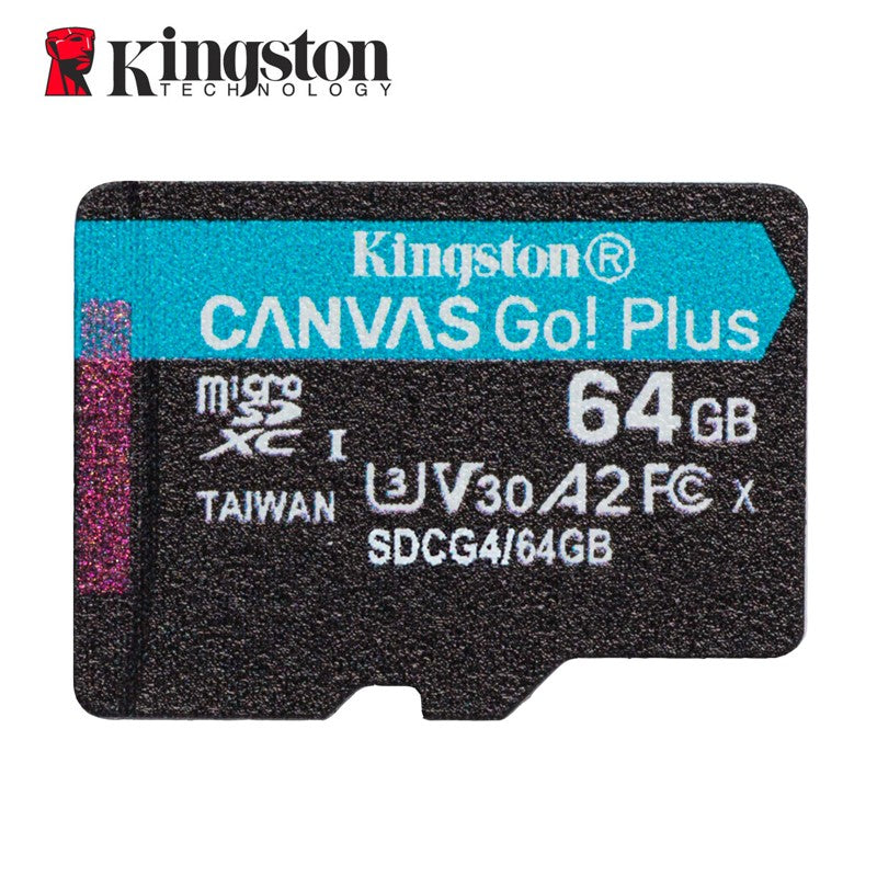 Cartão de Memória Kingston Até 200MB/S Micro SD TF 64GB 256GB 128GB 512GB 1TB Velocidade de Leitura Classe 10 U1 V30 A1 Flash para Eletrônicos