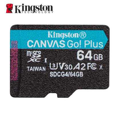 Cartão de Memória Kingston Até 200MB/S Micro SD TF 64GB 256GB 128GB 512GB 1TB Velocidade de Leitura Classe 10 U1 V30 A1 Flash para Eletrônicos