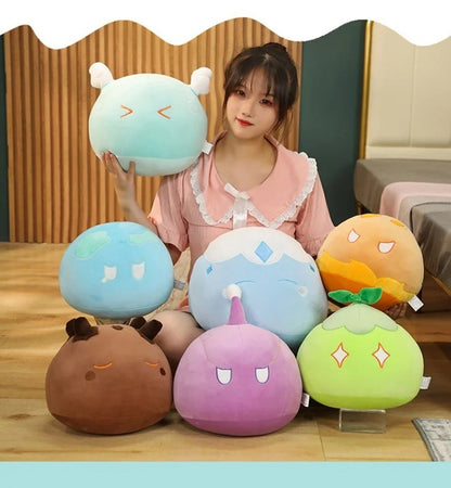Genshin Slime Plush Throw Pillow Cute Genshin Impact Stuffed Cushio Sofa Decorative Throw Pillow Sleeping Back Cushion Decor