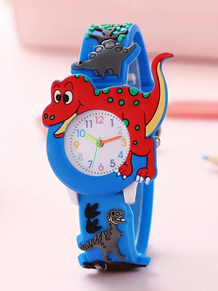 Cute cartoon dinosaur color pointer scale quartz watch, suitable for Christmas Halloween gifts, a variety of colors optional