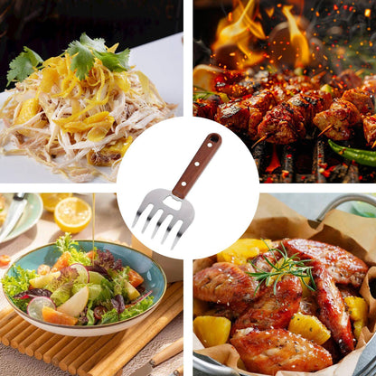 Meat Shredder Claws Ergonomic Food Shredding Fork Stainless Steel Thicken Fork Cooking Tool for Husband Chichen Barbecue Cooking