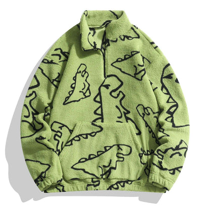 Ms Aztec National Printing Ultra-fine Austrian Fleece Jacket Zipper Lady