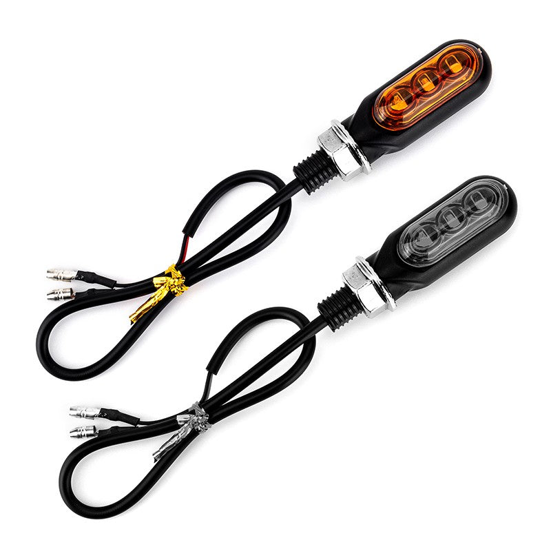 Hot Sale Motorcycle Mini LED Turn Signal Lights Amber Flowing Directional Signal Lamp Intermitentes Moto For Cafe Racer