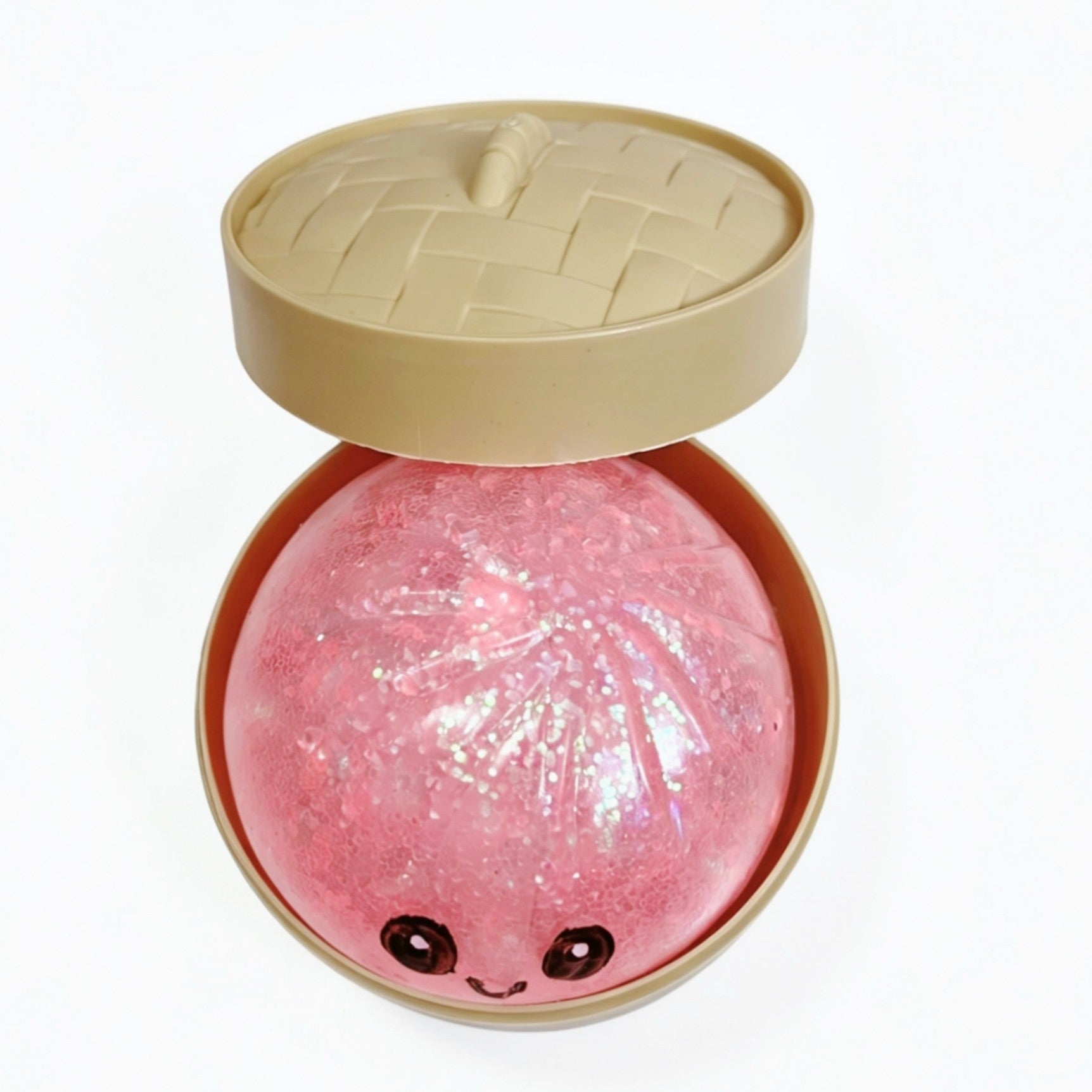 1PC Colorful Simulation Dumpling Squishy Stress Balls with Steamer, Birthday Gifts, Office?Party Gift