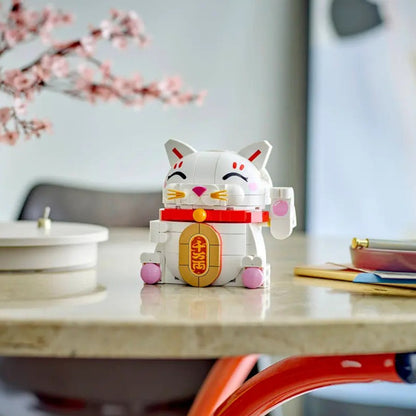 Lego Lucky Lucky Lucky Cat Blocos de Montar Ano Novo Modelos Decorativos de Tijolos Educação Brinquedos DIY Presentes Infantis