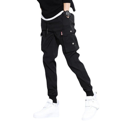 Hot Big Pockets Cargo Pants Men High Waist Loose Streetwear Baggy Tactical Trouser Fashion Hip Hop Joggers Trousers