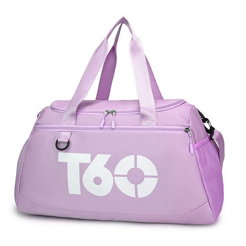 Large capacity travel bag, sports fitness backpack, with independent shoe cabinet, zipper closure, suitable for short-term and l