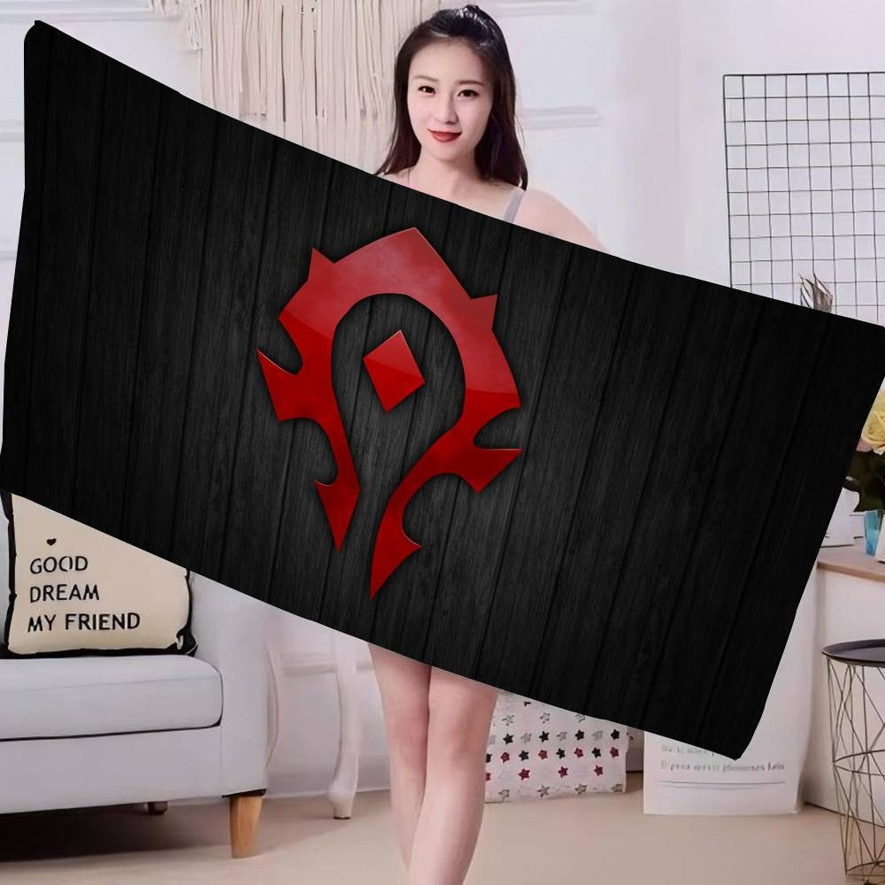 World Game Of W-Warcraft Microfiber Printed Beach Towel Mountain Climbing Yoga Beach Swimming Running Absorbent Soft Towel