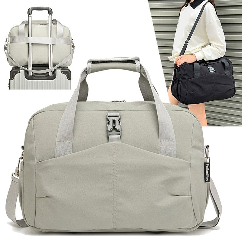 Women Travel Tote Bag Casual Outdoor Travel Short Trip Luggage Shoulder Bags Portable Commuting Gym Fitness Sports Handbag