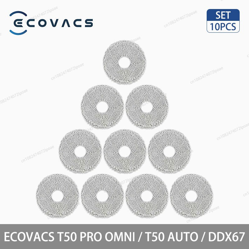 Acessórios para Aspirador Robô ECOVACS T50 PRO OMNI / T50 AUTO / DDX67 Escova Principal Escova Lateral Filtro Hepa Pano de Limpeza Saco de Pó Peças