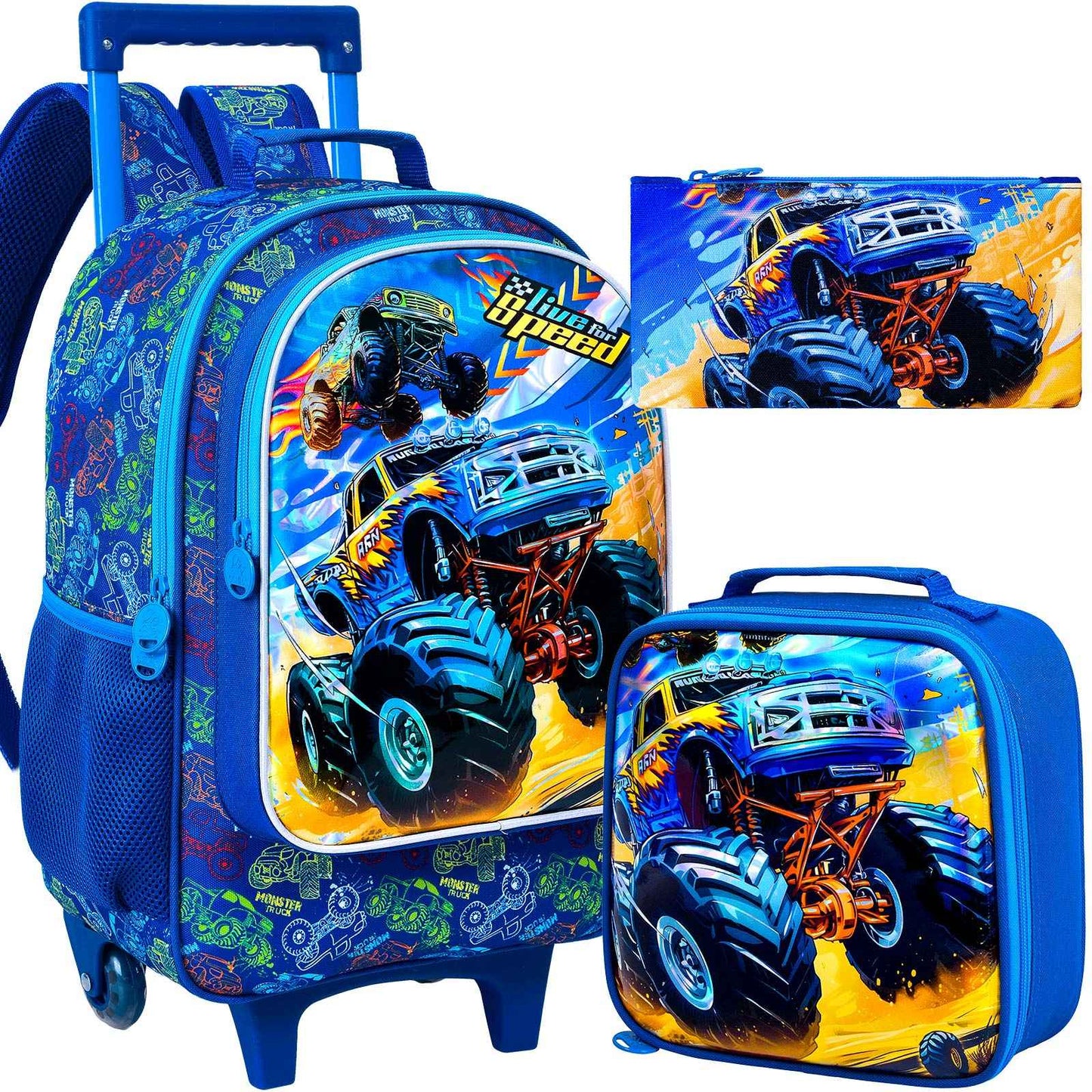 Kids Suitcase for Boys, Car Rolling Luggage with Wheels?Travel Carry on for Children Toddler Elementary