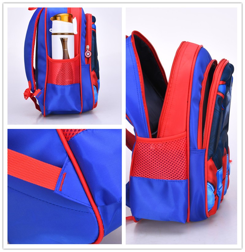 Mochila Infantil Spider King: Nylon Impermeável e Grande Capacidade para Crianças de 2 a 16 Anos