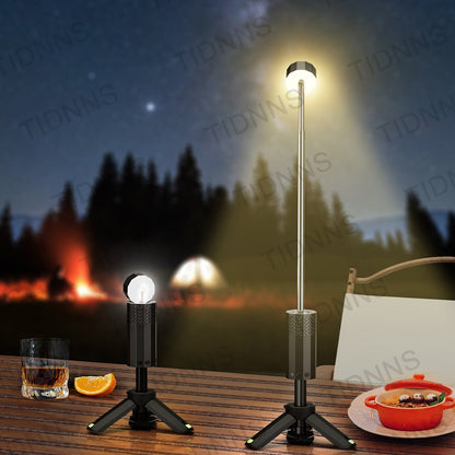 Telescopic Camping Light Rechargeable 21000mAh Portable Outdoor Camping Lantern 4 Light Modes With Tripod Storage Bag Emergency