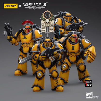 ?JOYTOY?Warhammer 40K Imperial Fists Mkll Legionários Táticos 4 Peças 1/18 Action Figure Brinquedo Colecionável