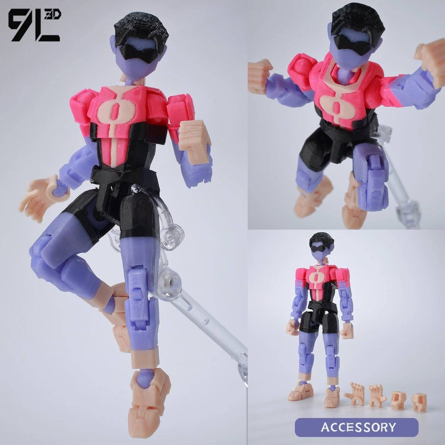 9L3D Sortudo 13 Invencível Menino Conquistador? Boneco de Ação Omni Impresso em 3D Modelo de Anime Articulado Colecionável Brinquedo Presente Fã
