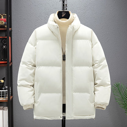 Jaqueta de Pesca Masculina Inverno Marca na Moda Gola Alta Jaqueta Acolchoada Solta Adolescentes Quente À Prova de Frio Casaco Tamanho Grande