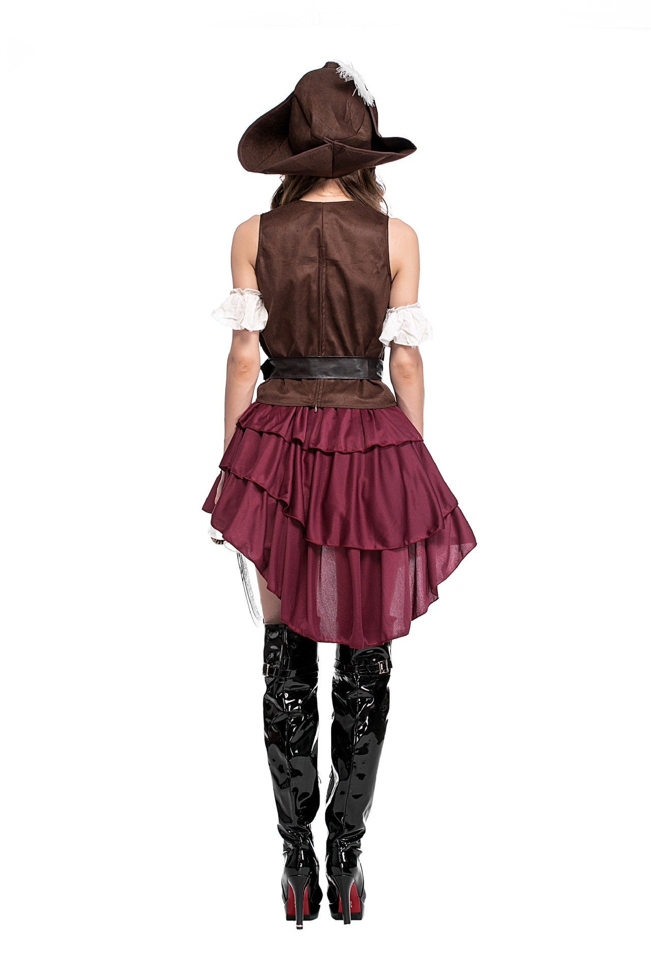 Adult Female Halloween Pirate Costume Captain Jack's Role-playing Costume Theatrical Stage Pirate Performance