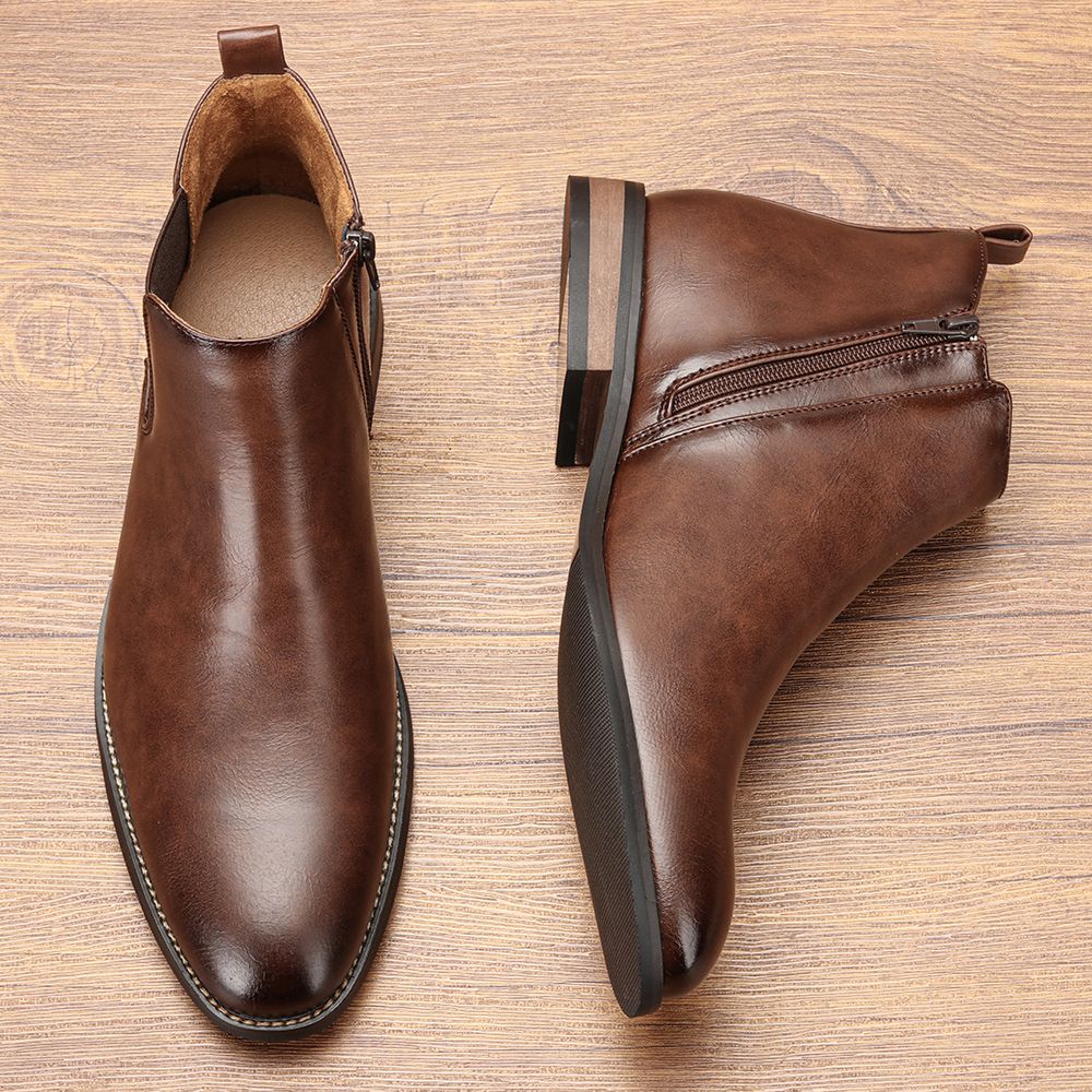2025 New Chelsea Men Boots Fashion Brand Comfortable Leather Boots