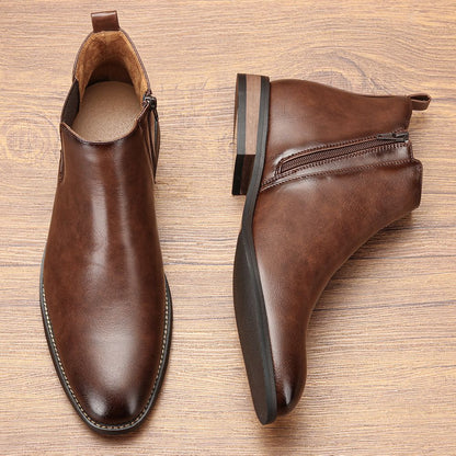 2025 New Chelsea Men Boots Fashion Brand Comfortable Leather Boots