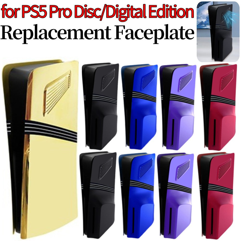 Faceplate Case Cover ABS Hard Shell Anti-Scratch Hard Shell Skin Cover Plates for PS5 Pro Playstation 5 Pro Disc/Digital Console