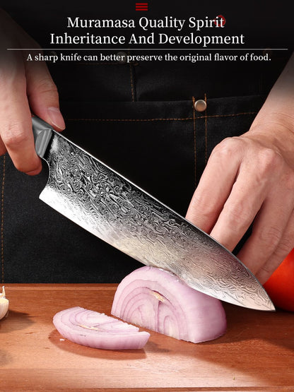 Faca de Chef Aço Damasco 67 Camadas Lâmina VG10 Cabo de Madeira Cutelo para Carne Legumes Faca de Cozinha Japonesa Nakiri Messer