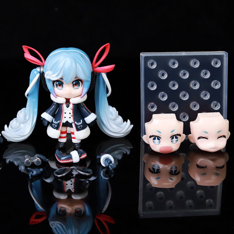 10cm/3.94in #1939 Hatsune Miku Figura de Anime 15º Aniversário Strawberry Miku Boneco de Ação #1940 Miku Coleção Modelo Boneca Brinquedos