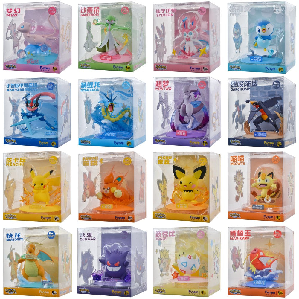 FUNISM Bonecos Genuínos Pokémon Pikachu Mewtwo Estatueta Gardevoir Weezing Modelo Anime Pocket Monster Brinquedo Infantil Coleção Presente
