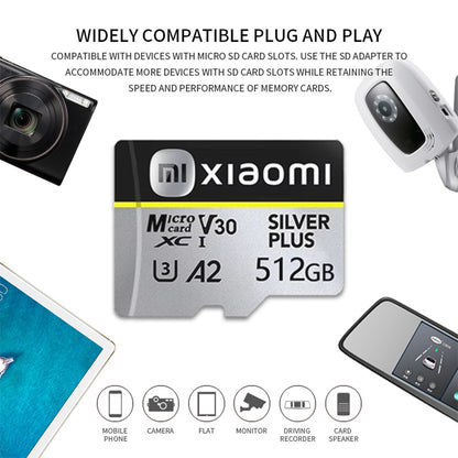 Cartão Micro TF SD Original Xiaomi 512GB Cartão de Memória Mini 2TB 1TB Cartão de Memória de Alta Velocidade 128GB Para Armazenamento de Arquivos em Câmeras de Celular