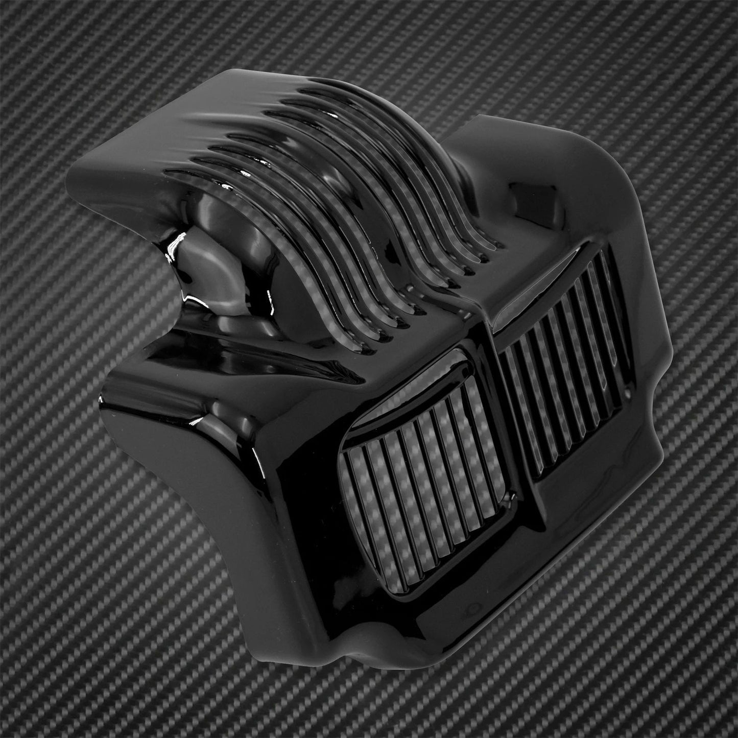 Capa de resfriador de óleo de estoque de ABS para motocicleta preto/cromado para Harley Touring Street Electra Glide Road King FLHX FLTR FLHT 2011-2016