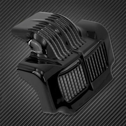 Capa de resfriador de óleo de estoque de ABS para motocicleta preto/cromado para Harley Touring Street Electra Glide Road King FLHX FLTR FLHT 2011-2016
