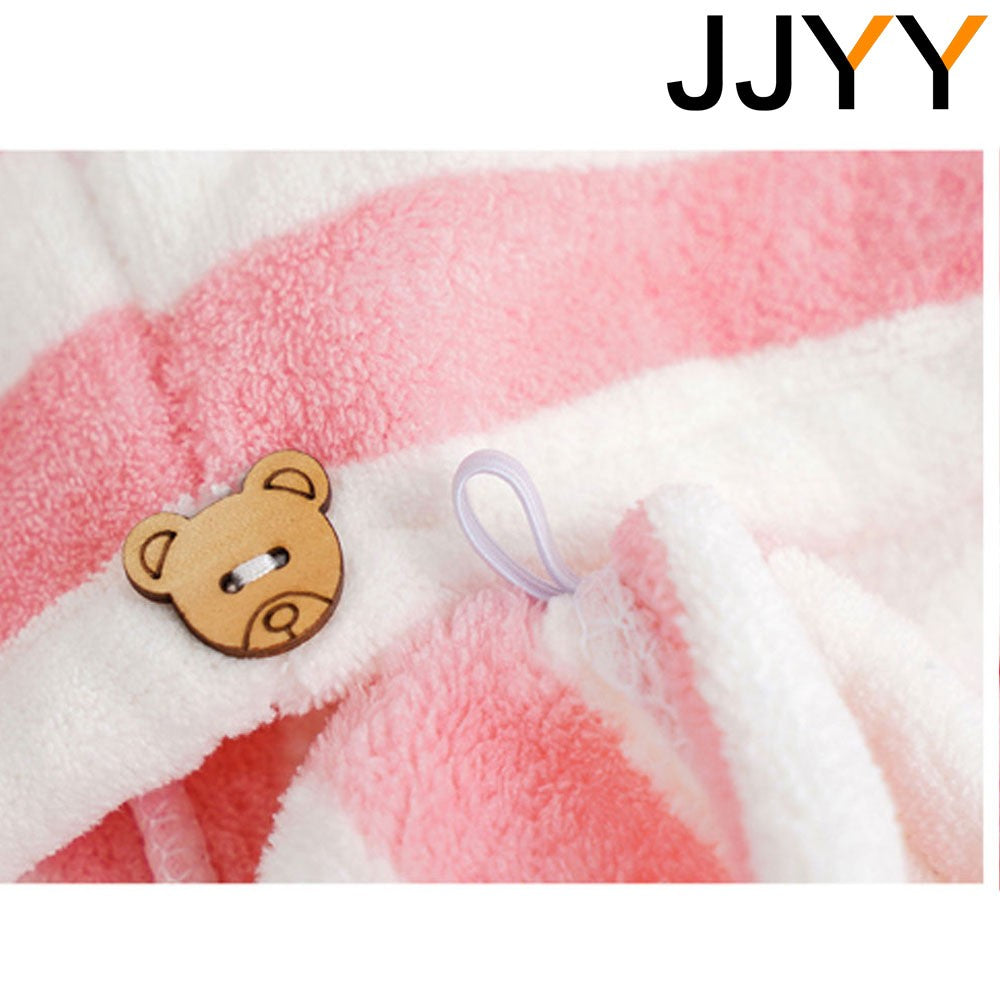 JJYY Towel Bathroom Absorbent Women Adult Quick-Drying Bath Thicker Shower Long Curly Hair Cap Dry Head Hair Towel Microfiber