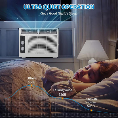 Ar-Condicionado de Janela 5000 BTUs com Controle Remoto - Refrigera Ambientes de 14m², Baixo Ruído e Economia de Energia para Quarto, Escritório, Dormitório