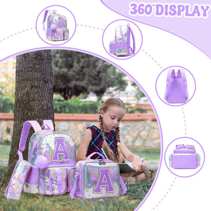 Mochila para meninas com estampa "Love" para a escola primária. De volta às aulas? O tamanho e a fonte das letras são aleatórios?