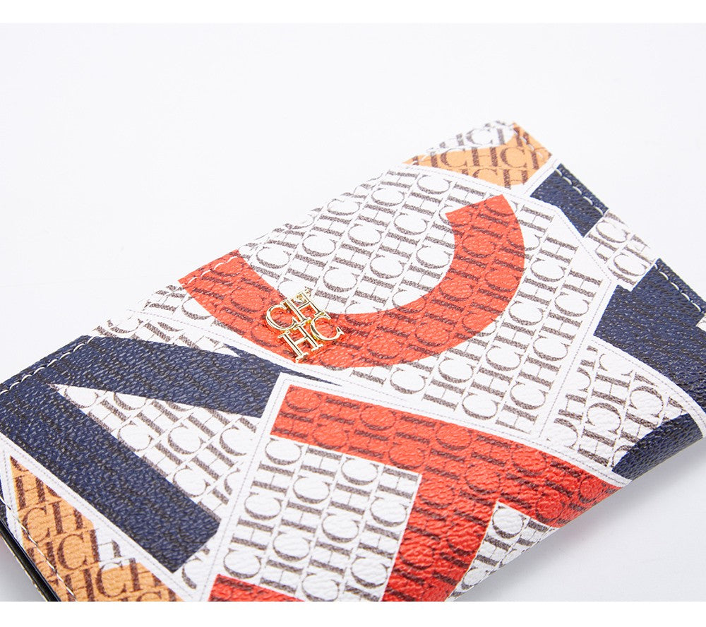 Printed Women's Long Wallet Luxury Brand Retro Classic PVC Material 2025 New Fashionable Simple Card Bag