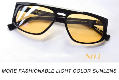 Iron Man Robert Downey Sunglasses Tony Stark Original Sunglasses Yellow Lens Cycling Glasses Man Car Driving Glasses Oversized